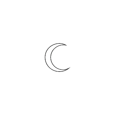 Minimalist Crescent Finger Tattoo planner element