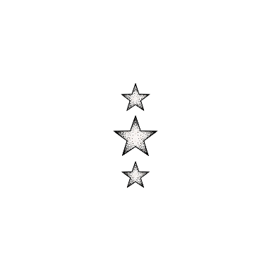 Dotwork Three Stars Finger Tattoo planner element