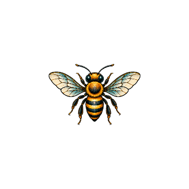 Neo-Traditional Bee Finger Tattoo planner element