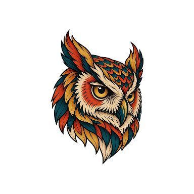 Illustrative Owl Neck Tattoo planner element