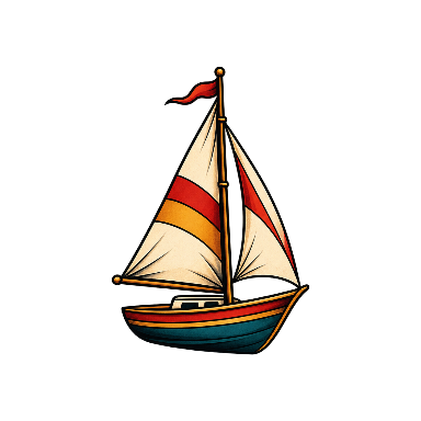 Old School Sailboat Neck Tattoo planner element