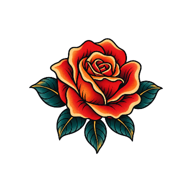 Neo-Traditional Rose Face Tattoo planner element