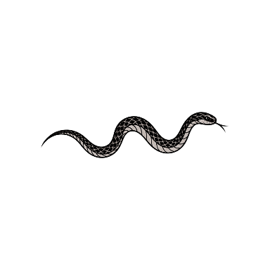 Blackwork Slim Snake Face Tattoo planner element