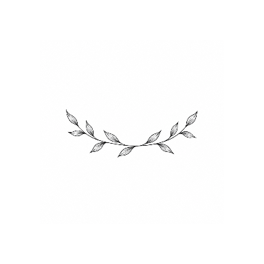 Fine Line Leaf Band Ankle Tattoo planner element
