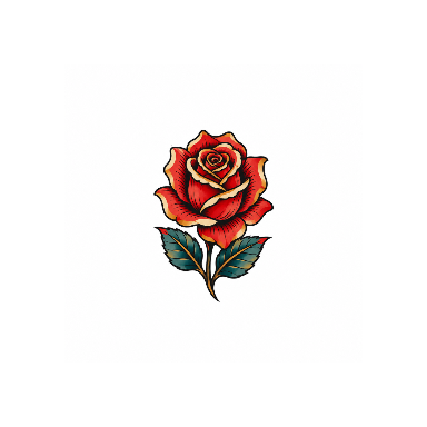 Neo-Traditional Rose Ankle Tattoo planner element