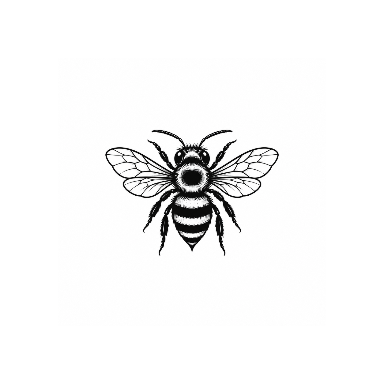 Blackwork Bee Ankle Tattoo planner element