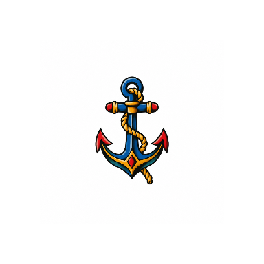 Old School Anchor Ankle Tattoo planner element