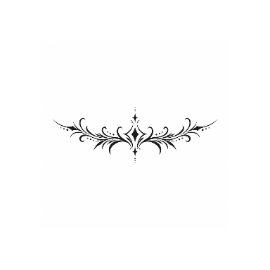 Blackwork Ornamental Lower Back Tattoo planner element