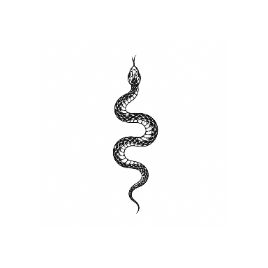 Blackwork Snake Hip Tattoo planner element