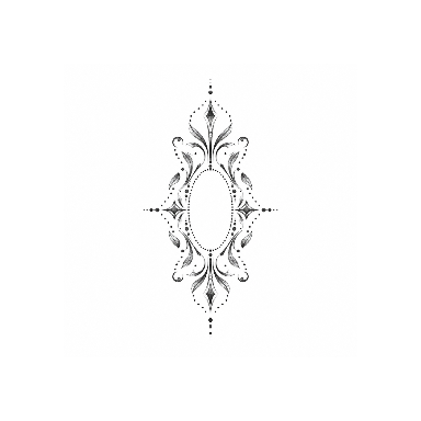Dotwork Ornamental Hip Tattoo planner element