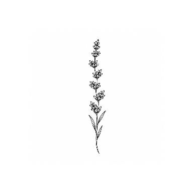 Minimalist Lavender Hip Tattoo planner element