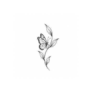 Fine Line Butterfly Hip Tattoo planner element
