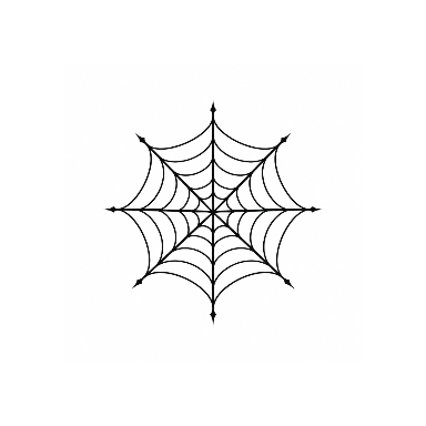 Blackwork Spider Web Elbow Tattoo planner element