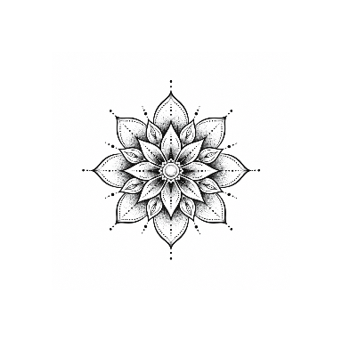Dotwork Mandala Elbow Tattoo planner element