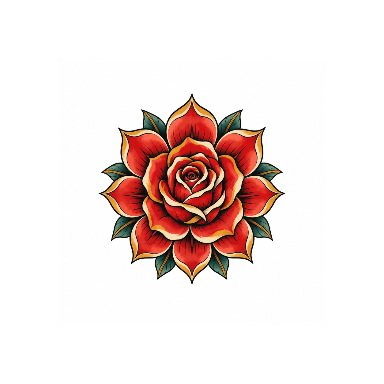 Neo-Traditional Rose Elbow Tattoo planner element