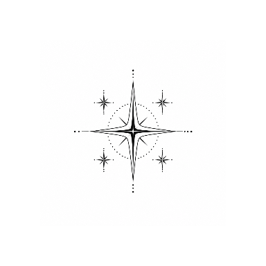Fine Line North Star Elbow Tattoo planner element