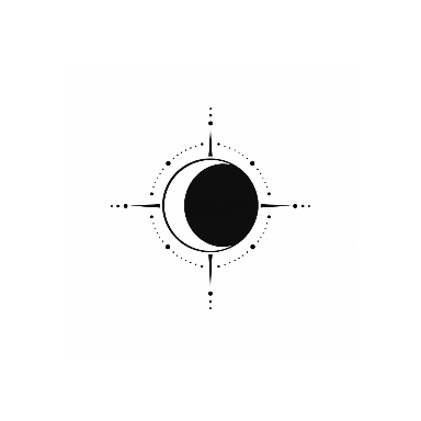 Minimalist Eclipse Elbow Tattoo planner element