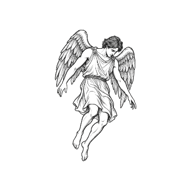 Icarus Folded Wing Descent Tattoo planner element