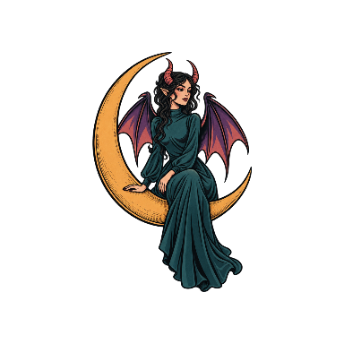 Succubus Crescent Sentinel Tattoo planner element