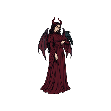 Succubus Raven Companion Tattoo planner element
