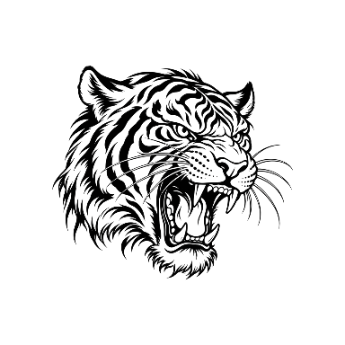 Roaring Japanese Tiger Tattoo planner element