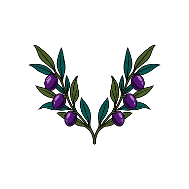 Twin Olive Sprigs Tattoo planner element