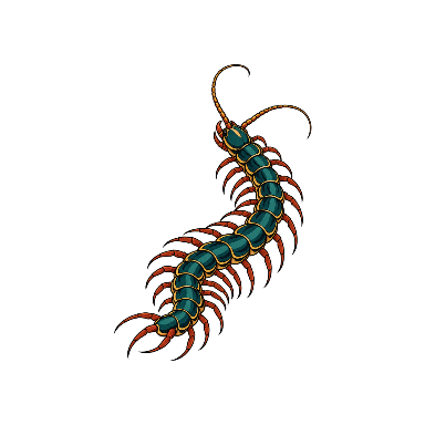 Centipede Teal Tattoo planner element