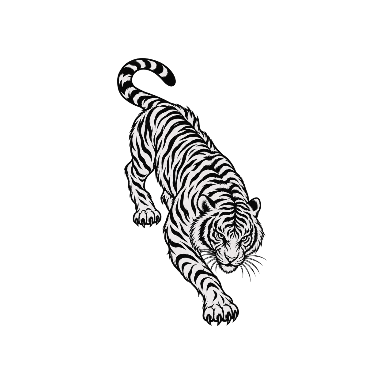 Japanese Tiger Prowl Tattoo planner element