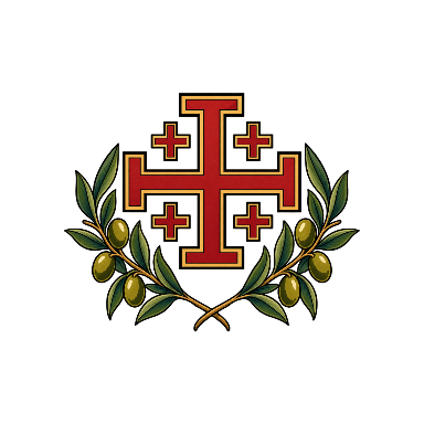 Jerusalem Cross Olive Color Tattoo planner element