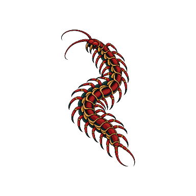 Centipede Red Black Tattoo planner element