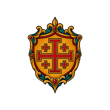 Jerusalem Cross Amber Crest Tattoo planner element