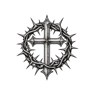 Thorns Cross Tattoo planner element