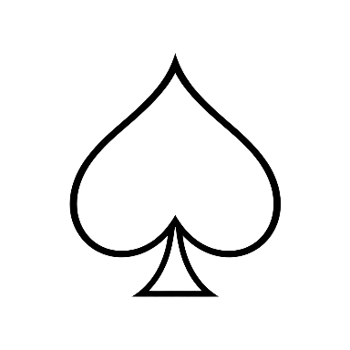 Spade Outline Tattoo planner element
