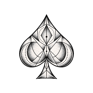 Spade Geometric Tattoo planner element