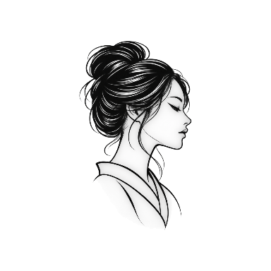 Geisha-Inspired Profile Reduced to Elegant Face Tattoo planner element