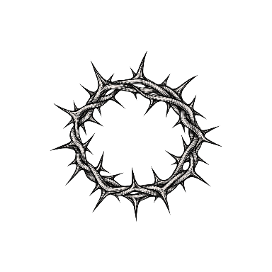 Fine-Line Crown of Thorns Forming a Compact Wrist-Sized Ring Tattoo planner element