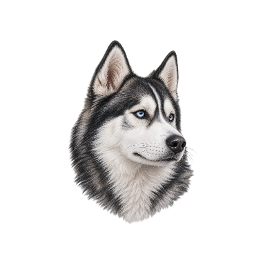 Color Realism Husky Tattoo planner element