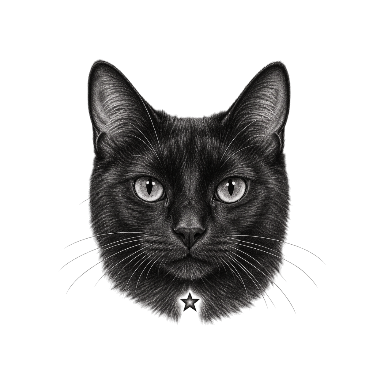 Micro Realism Black Cat Tattoo planner element