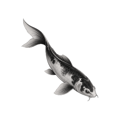 Downward Micro Realism Koi Tattoo planner element